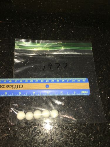 AGGRAVATION 5 WHITE GLASS MARBLES parts ONLY 1977 - Picture 3 of 3