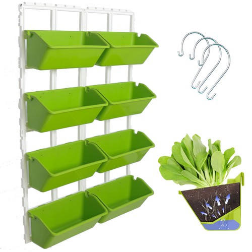 8-Pocket Vertical Planter Wall Hanging Planting Grow Bag Flower Garden Care Sets - Picture 4 of 11