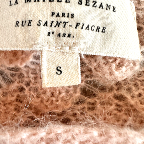La Maille Sezane Hortense Mohair Alpaca Crochet Sweater Small Pink - Picture 6 of 23