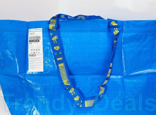 PACK DE 2 - Bolsa de compras Ikea FRAKTA GRANDE, azul, 21 3/4x14 1/2x13 3/4 "/19 galones, 55 lb - Imagen 5 de 8