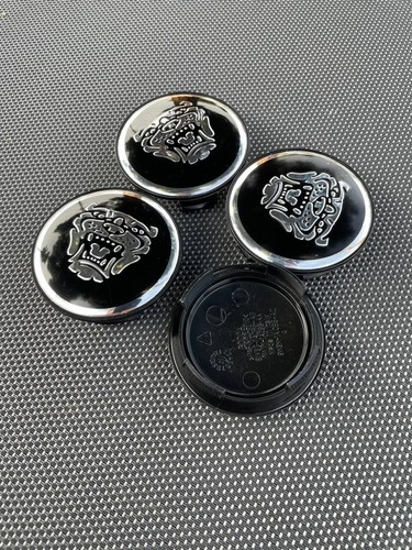 Jaguar Wheel Center Caps Black 59mm S-Type X-type XF XJ8 XEL XJ XK - Picture 9 of 12