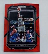 Karl Malone Red Cracked Ice Prizm 2022-23 Utah Jazz #284