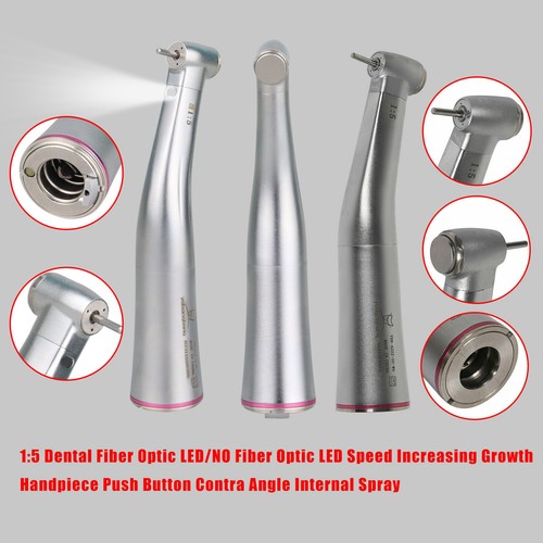 Dental LED 1:5 Contra Angle Electric Handpiece 1:4.2 45° Surgical Fiber Optic - Picture 10 of 28