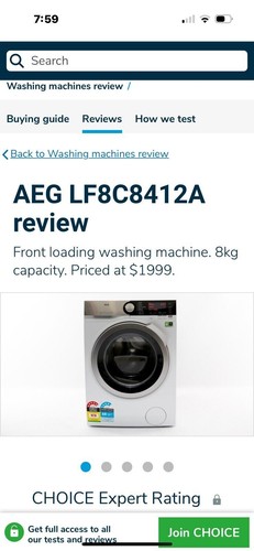 AEG 8KG 8000 SERIES FRONT LOAD WASHING MACHINE LF8C8412A ( H-43) - Picture 12 of 12