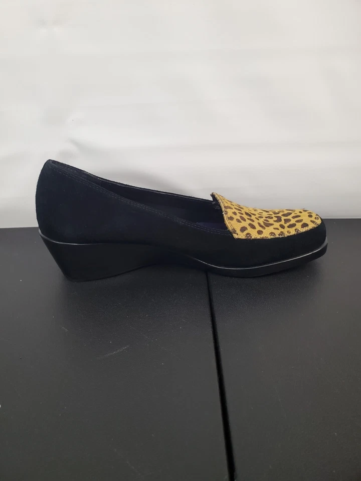 Aerosoles Examen Final Leopardo Combo Cómodo Negro Tacones Zapatos Mujer Talla 8 Foto 2 de 4