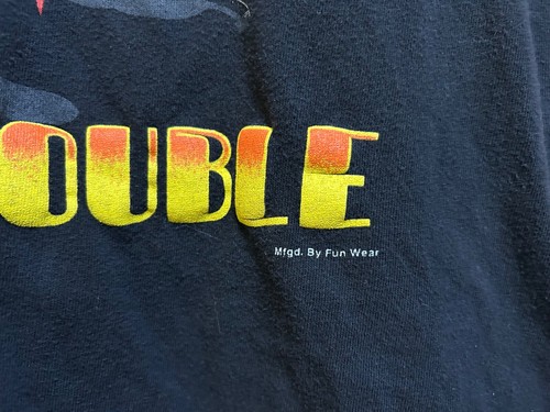 VTG 1993 Official Harley Davidson Double Trouble Warner Bros T Shirt Fun Wear L - Picture 3 of 8