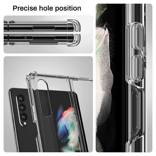 Für Samsung Galaxy Z Fold 6/5/4/3 stoßfeste harte kristallklare Schutzhülle - Bild 9 von 10