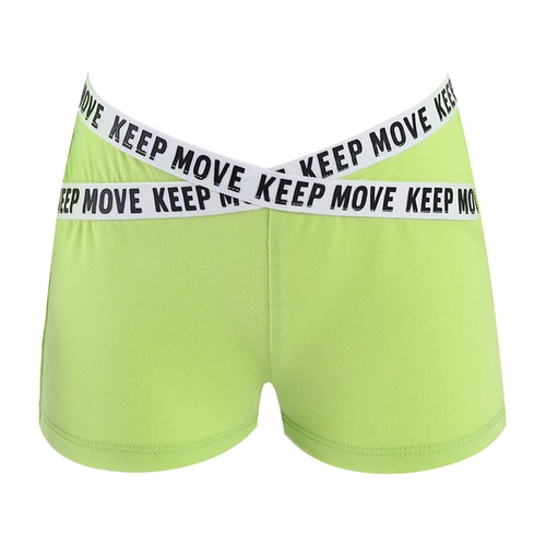 Girls Shorts Workout Kids Shorts Elastic Waistband Sports Shorts Mid Waist Gym - Picture 13 of 56