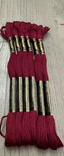 Metallic Black Cherry #815 DMC Mouline Special 25 Embroidery Floss 8M Lot of 6 - Picture 1 of 8