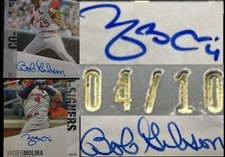 4/10 Yadier Molina Bob Gibson Auto LAST HARD SIGNED Jersey # 2019 Stadium Club