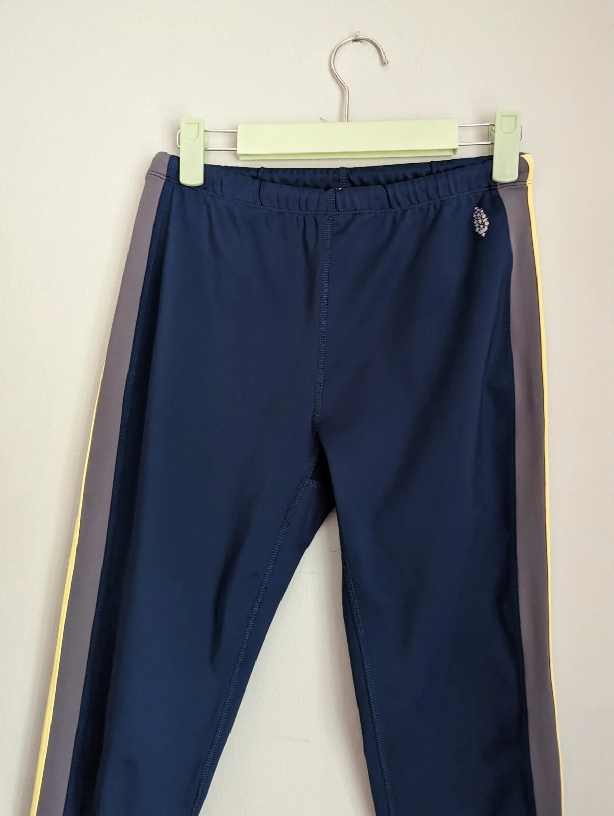 free-people-movement striped pull-on ankle zip athletic pants