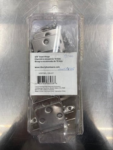 10 Pack Liberty Satin Nickel 3/8 in. Inset Cabinet Hinge - Bild 2 von 2