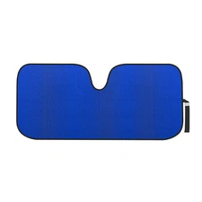 Windshield Sun Shade Reversible Standard Foldable Metallic Blue Car Accessories