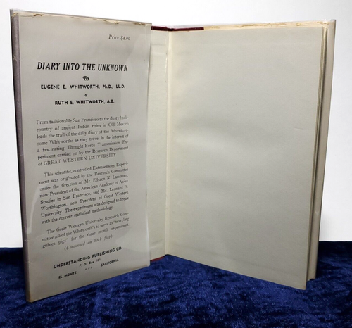 DIARY INTO THE UNKNOWN Eugene Whitworth 1961 First Edition/Printing HC$DJ ESP - Picture 2 of 18