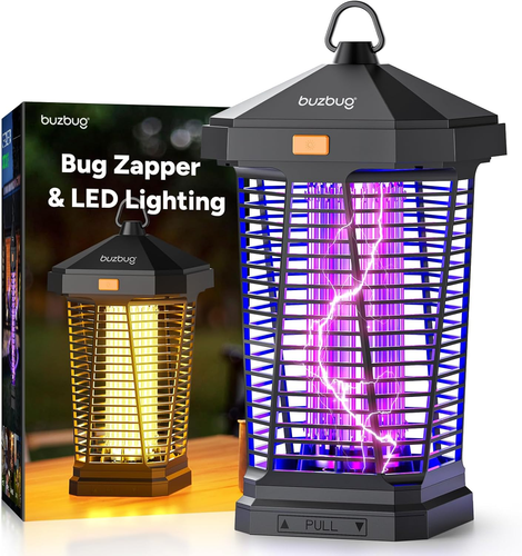 Outdoor Bug Zapper 3800V LED Light IPX4 Waterproof 10Y Life Mosquito Killer - Picture 8 of 12
