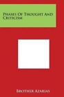 Phases of Thought and Criticism by Brother Azarias (Paperback / softback, 2014)