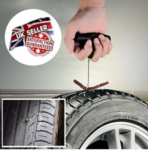 Kit riparazione foratura pneumatici auto furgone bici pneumatico emergenza pneumatico piatto strumenti tubeless spina Regno Unito - Foto 3 di 6