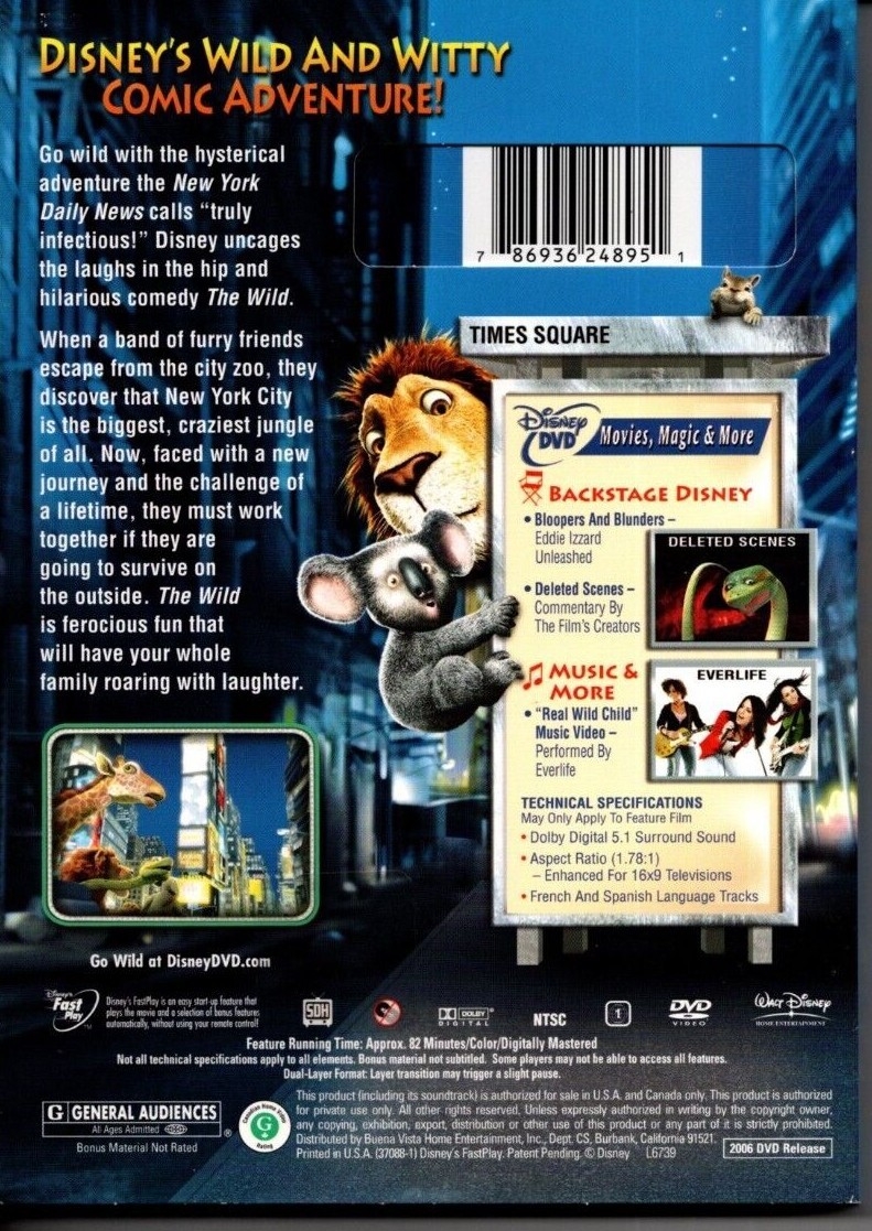 Walt Disney's The Wild (DVD, 2006) 786936248951| eBay