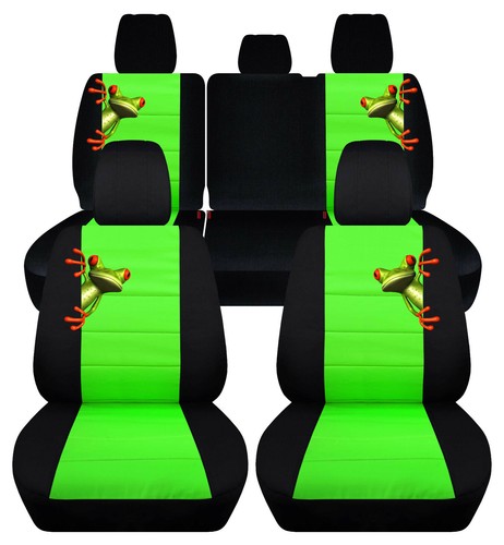 Cubiertas de asiento delantero + trasero ajuste personalizado 2 tonos para Jeep Renegade 2015-2019 - Imagen 12 de 19