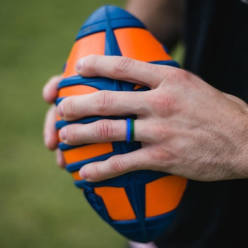 Enso Rings Hammered Stackables Series Silicone Ring - Navy Blue - Bild 4 von 5