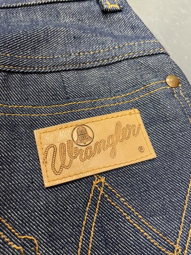 Jeans vintage Wrangler blu campana denim sanforizzato anni 60 manca blu indaco 14 27 - Foto 9 di 11