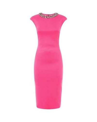 Ted Baker Women's Pink Elenna Embellished Midi Dress Pink Size 1 UK 8 - Picture 5 of 6