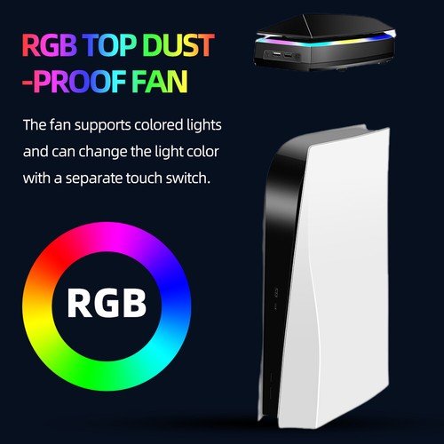 fr Ventilateur de refroidissement hôte RGB, radiateur hôte de jeu anti-poussière - Photo 2/9