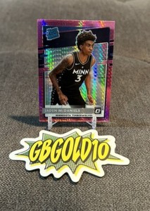 Jaden McDaniels 2020-21 Optic Rated Rookie Hyper Pink Prizm #178 Timberwolves RC