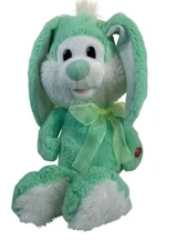 PBC International Green Plush Bunny Singing Tulle Bow 10" Little Bunny Foo Foo