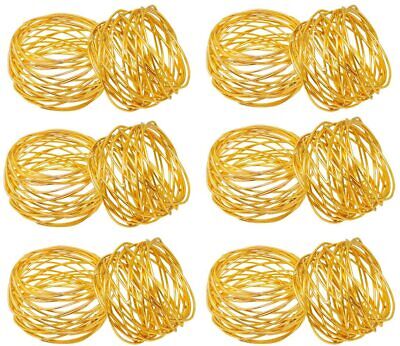Ajuny Set Of 12 Wooden Handmade Decorative Napkin Rings For Dinner Party Table Decor 1.5 inch