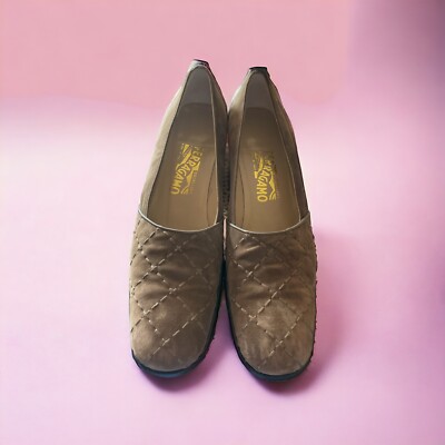 Salvatore Ferragamo Taupe Suede Loafers Salvatore Ferragamo Taupe Suede Bit Loafers main image 4