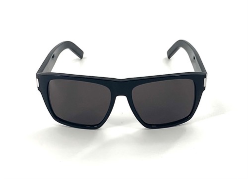 Occhiali da sole uomo Saint Laurent Paris SL424 001 montatura quadrata nera nuovi made in Italy - Foto 6 di 6