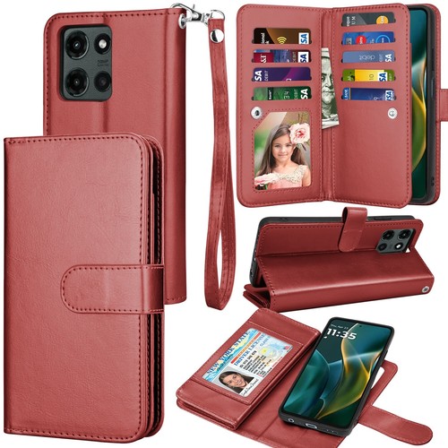 For Motorola Moto G 5G / G Power 5G 2025 Wallet Case Card Holder Leather Cover - Picture 6 of 40