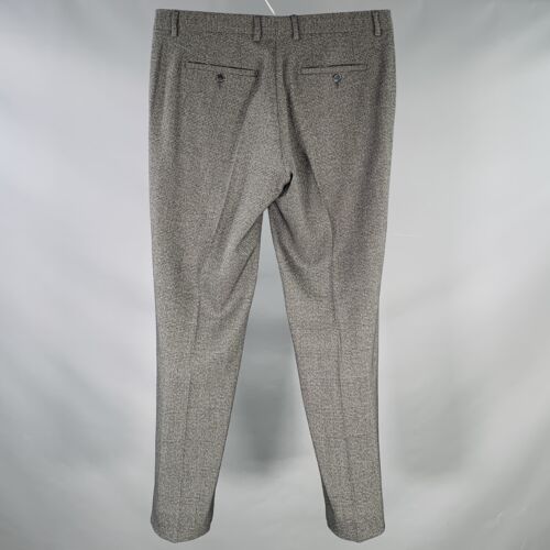 DOLCE & GABBANA Size 34 Grey Glenplaid Polyester Blend Tapered Dress Pants - Picture 3 of 6