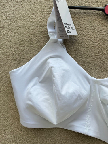 BNWT M & S WHITE NON WIRED NURSING & MATERNITY BRA - SIZE 40E!! - Picture 3 of 5