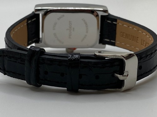 Peugeot 3008 Womens Black Silver Rectangular Quartz Analog Wristwatch - Picture 6 of 12