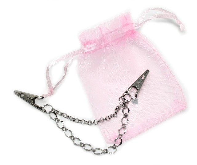 Double Chain Silver Sweater Guard Cardigan Collar - Organza Gift Bag -Hey Viv Double Chain Silver Sweater Guard Cardigan Collar - Organza Gift Bag -Hey Viv