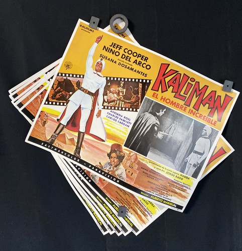 LOT W/ Six (6) 1972~Kaliman~JEFF COOPER~NINO DEL ARCO~ Org. Mexican Lobby Cards