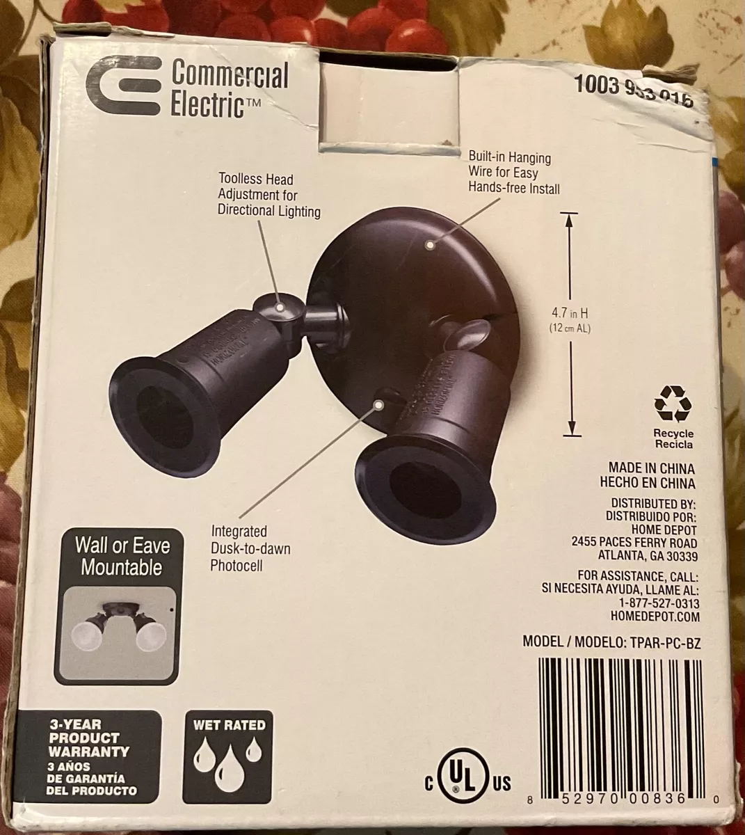 Commercial electric cheap light holder