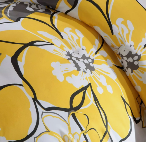 Mackenzie 3-Piece Yellow Microfiber Twin/Twin XL Floral Cottage Comforter Set - Bild 3 von 10
