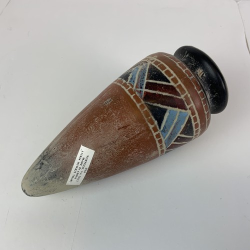 Vintage DTD Norfolk VA Pottery Cone Shaped Planter Vase - Foto 1 di 7