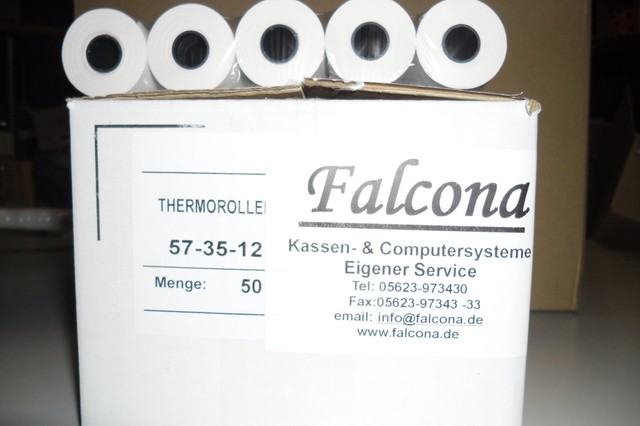 HKR-Welt EC-Cash Rollen 57mm x 15m x 12mm mit Lastschrifttext 30 EC-Cash-Thermorollen /Ø 37mm