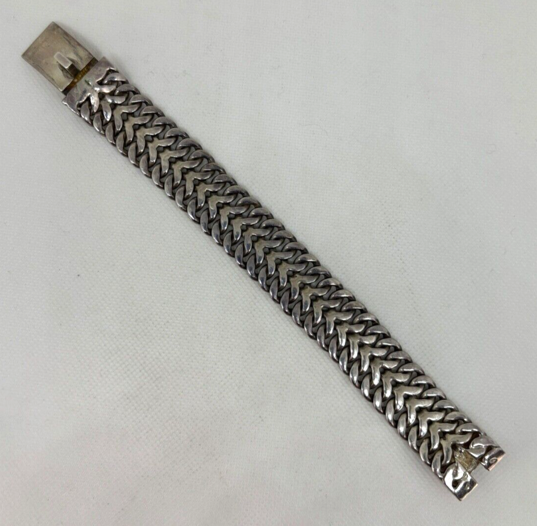 RODOLFO ESPINOZA REH Taxco Mexico STERLING SILVER Curb Link RODOLFO ESPINOZA REH Taxco Mexico STERLING SILVER Curb Link