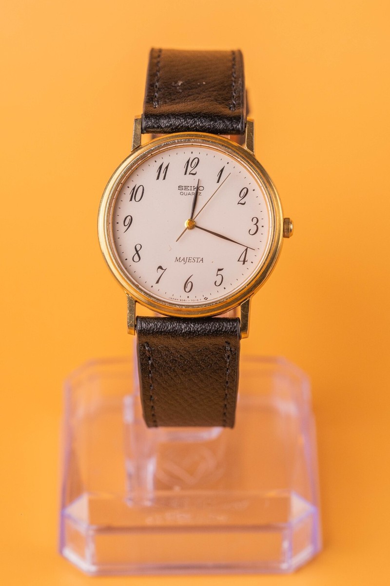 Seiko Majesta 9061-7000 Gold Plated Case 33mm Mens Quartz Watch | eBay