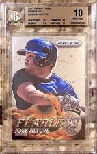 2013 POP 2 JOSE ALTUVE PANINI PRIZM FEARLESS #8 BGS 10 PRISTINE!  
