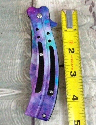 Spring Assisted Star Cloud Opening Liner Locking Pocket Knife 4.63" With Clip - Picture 9 of 9