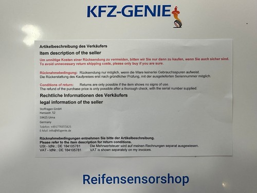 4 Stück Neue ORIGINAL Mercedes RDKS Reifendrucksensoren W212,W205,W447,W253,W222 - Bild 5 von 5