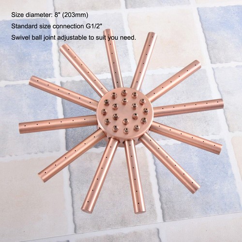 Antique Red Copper Shower Head Over-head Shower Sprayer Top Shower Head 8sh033 - Picture 2 of 6