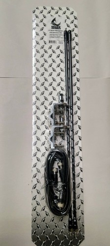 Shark Antenna Dual 2 ft Black fiberglass CB Antenna kit w mounts + coax 1000w - Zdjęcie 3 z 3