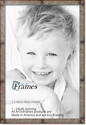 ArtToFrames 1.5" Custom Poster Frame Brown Reclaimed Wood 4661 Large - Picture 5 of 7